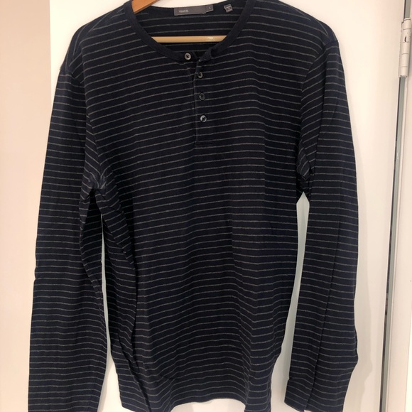 Vince Long Sleeve Henley T-shirt (Large)
